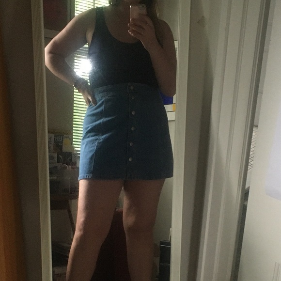 Zella Navy silky tank top in a size large - Picture 4 of 4